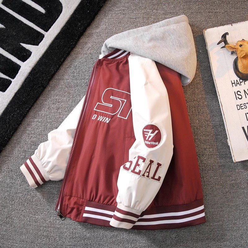 Μπουφάν με βαμβάκι, βαμβακερό, χοντρό, μεγάλο παιδικό παλτό αγοριού 2024, νέα παιδικά ρούχα, αγόρια, φθινόπωρο και χειμώνας, στολή μπέιζμπολ χειμώνας