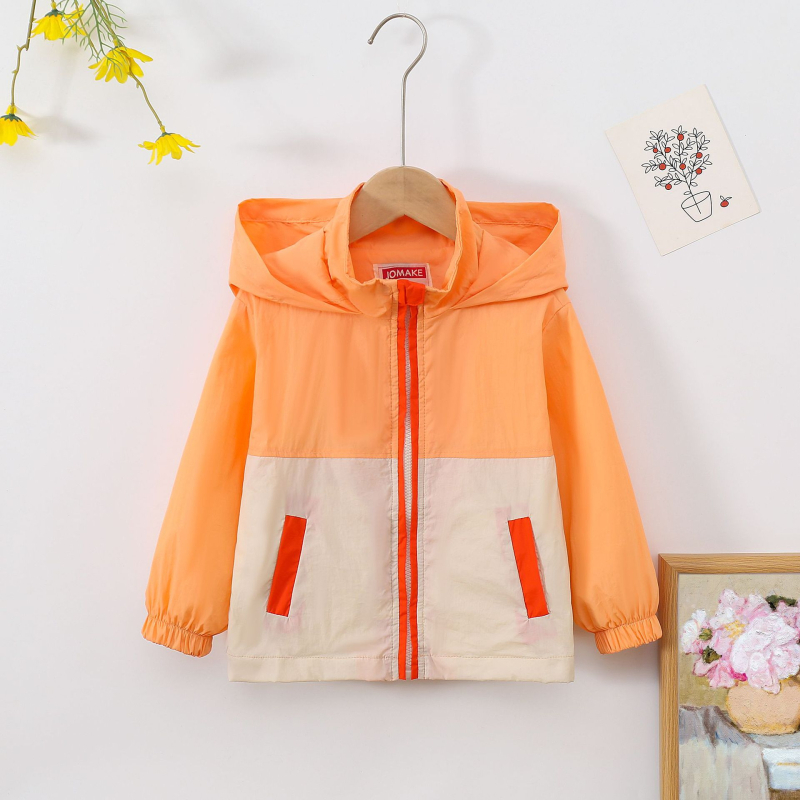 Proljetni i ljetni novi stil za malu i srednju djecu, dječake i djevojčice, lagana jakna s kapuljačom, ležerna, zapadnjački stil, jednostavna dječja svestrana vjetrovka