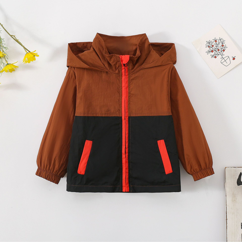 Proljetni i ljetni novi stil za malu i srednju djecu, dječake i djevojčice, lagana jakna s kapuljačom, ležerna, zapadnjački stil, jednostavna dječja svestrana vjetrovka