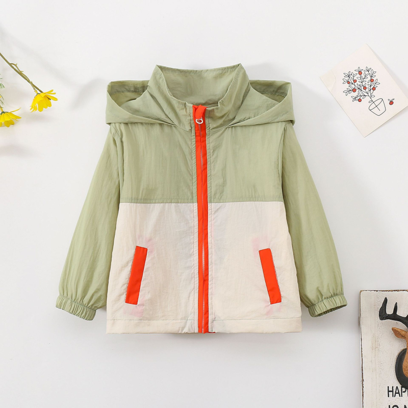 Proljetni i ljetni novi stil za malu i srednju djecu, dječake i djevojčice, lagana jakna s kapuljačom, ležerna, zapadnjački stil, jednostavna dječja svestrana vjetrovka