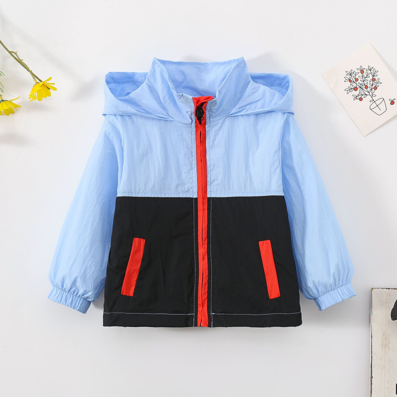 Proljetni i ljetni novi stil za malu i srednju djecu, dječake i djevojčice, lagana jakna s kapuljačom, ležerna, zapadnjački stil, jednostavna dječja svestrana vjetrovka