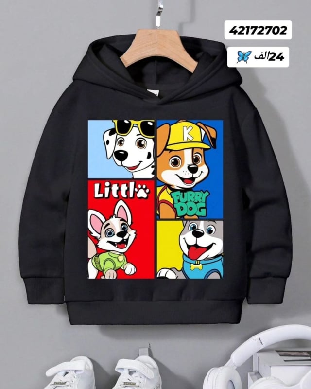 2024 proljetni i jesenski ležerni dječji neutralni crtani sportski dugi rukav s kapuljačom, dječji pulover s prekograničnom tehnologijom, generacija kose