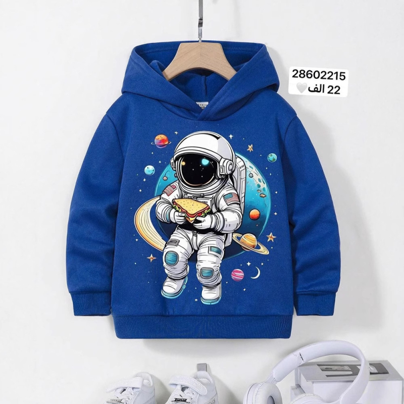 2024 proljetni i jesenski ležerni dječji neutralni crtani sportski dugi rukav s kapuljačom, dječji pulover s prekograničnom tehnologijom, generacija kose