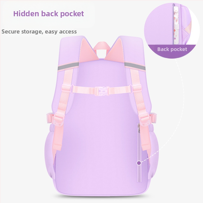Нова ученическа чанта за начално училище за момичета, чанта на едро с пясък, голям капацитет, водоотблъскваща, с множество джобове, детска раница за ученически принадлежности