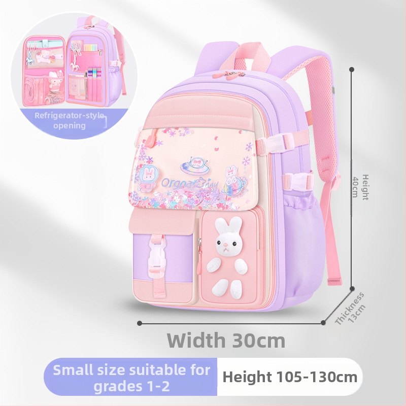 Нова ученическа чанта за начално училище за момичета, чанта на едро с пясък, голям капацитет, водоотблъскваща, с множество джобове, детска раница за ученически принадлежности