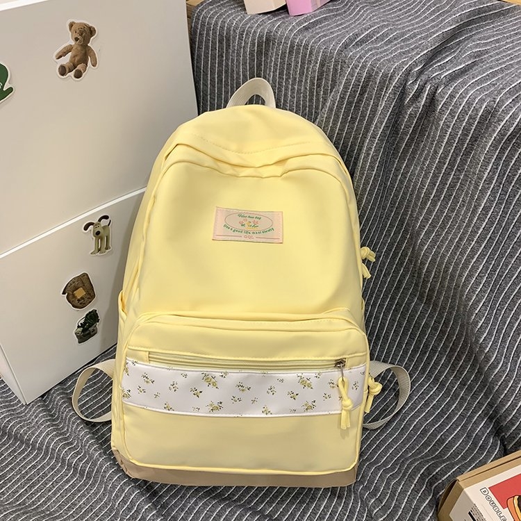 Jaapani stiilis Instagrami stiilis lilleline koolikott, naiste kerge keskkooliõpilaste seljakott, kunstiline Mori stiilis tüdrukute vaba aja reisikott