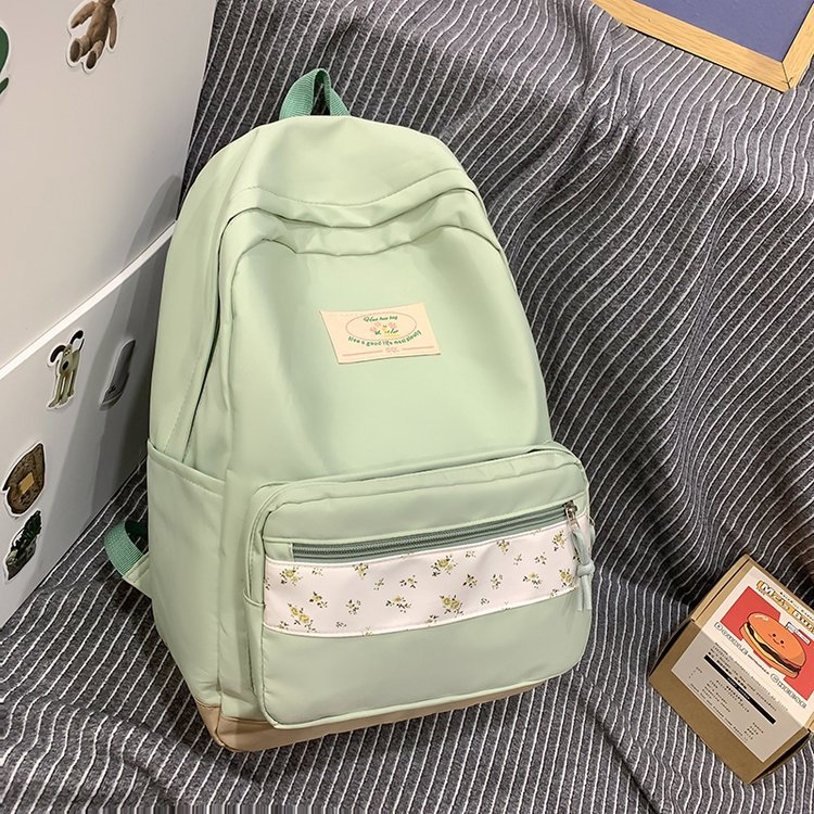 Jaapani stiilis Instagrami stiilis lilleline koolikott, naiste kerge keskkooliõpilaste seljakott, kunstiline Mori stiilis tüdrukute vaba aja reisikott