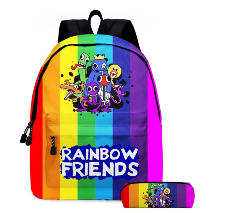 Vaivorykštės draugai Roblox Vaivorykštės draugų pradinės ir vidurinės mokyklos mokinių mokyklinė kuprinė vaikiška kuprinė