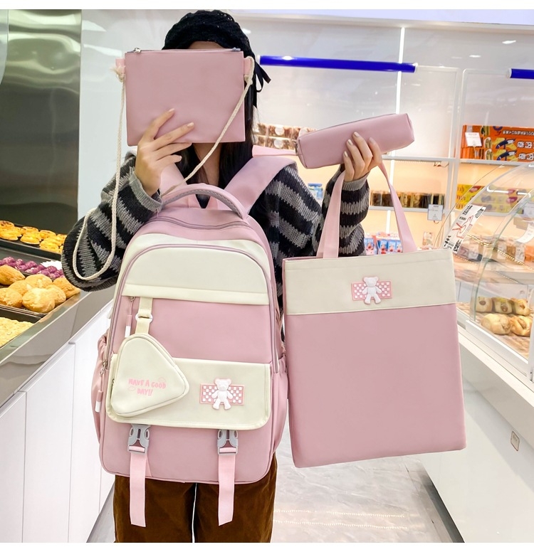 2024. aasta uus suure mahutavusega vabaaja seljakott selgroo kaitseks keskkooliõpilastele, vähendab õpilase koolikoti koormust, moodne Korea stiilis seljakott