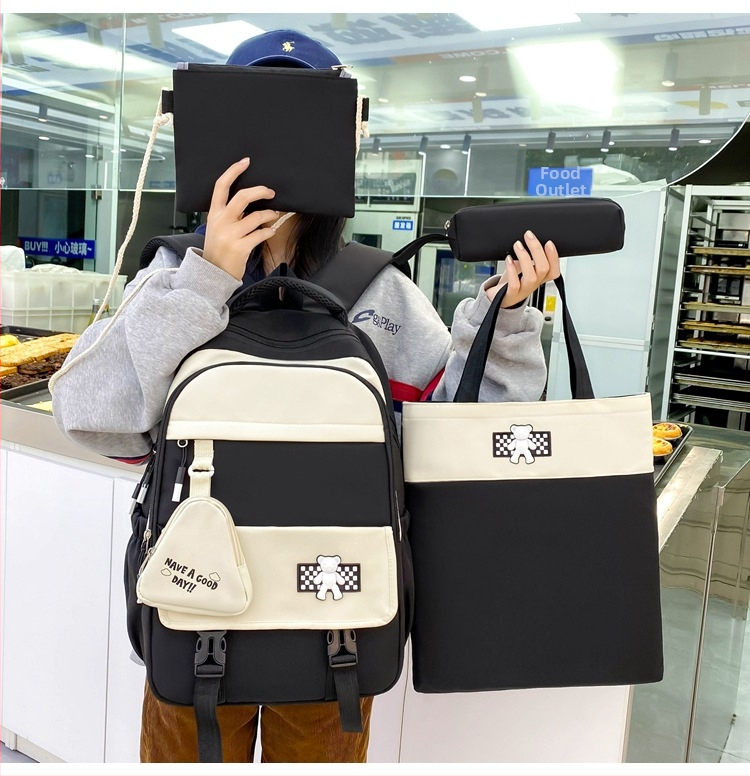 2024. aasta uus suure mahutavusega vabaaja seljakott selgroo kaitseks keskkooliõpilastele, vähendab õpilase koolikoti koormust, moodne Korea stiilis seljakott