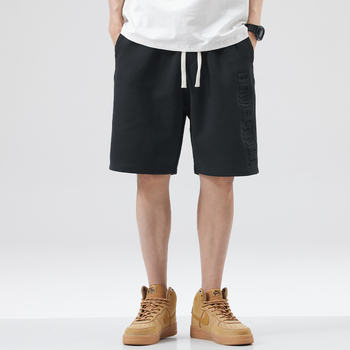 Hansca2024 Ljetne nove teške sportske kratke hlače za muškarce, široke, moderne, ležerne, košarkaške, crne, petčetvrtinske hlače za muškarce