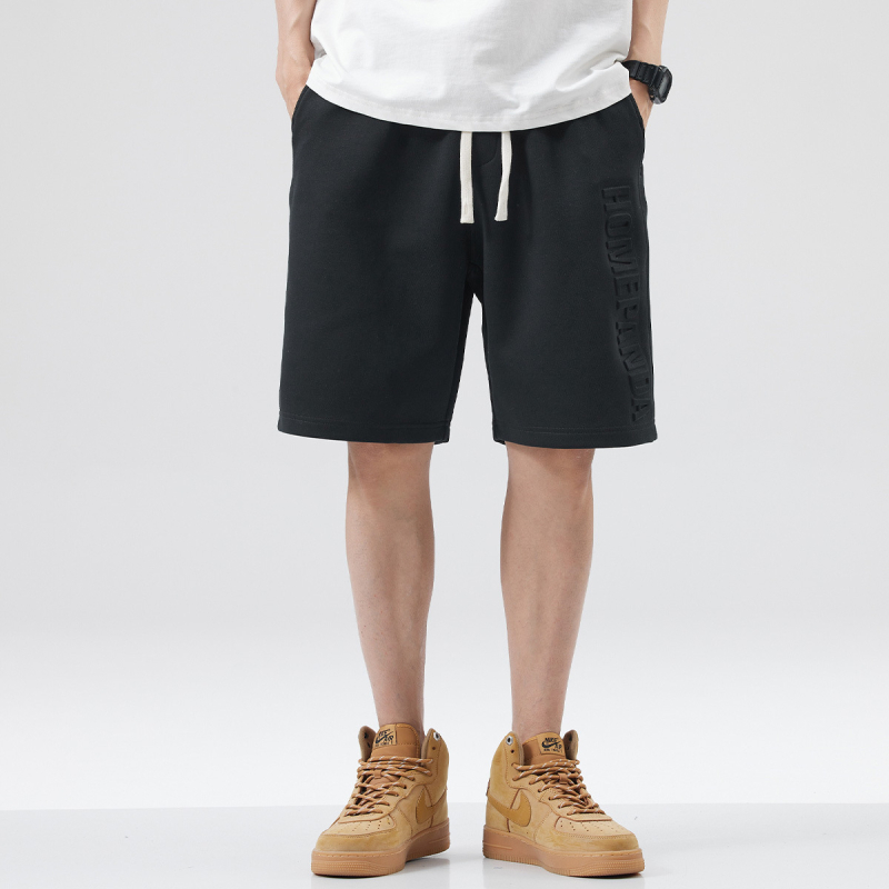 Hansca2024 Ljetne nove teške sportske kratke hlače za muškarce, široke, moderne, ležerne, košarkaške, crne, petčetvrtinske hlače za muškarce