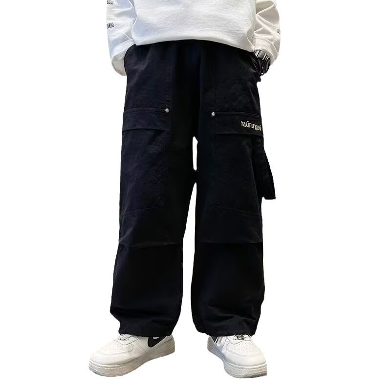 Salopete pentru copii, pantaloni largi de primăvară și vară, pantaloni casual frumoși din bumbac 2025, pantaloni de primăvară pentru copii de mărime medie și mare, subțiri