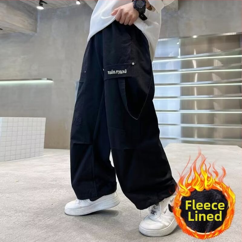 Salopete pentru copii, pantaloni largi de primăvară și vară, pantaloni casual frumoși din bumbac 2025, pantaloni de primăvară pentru copii de mărime medie și mare, subțiri