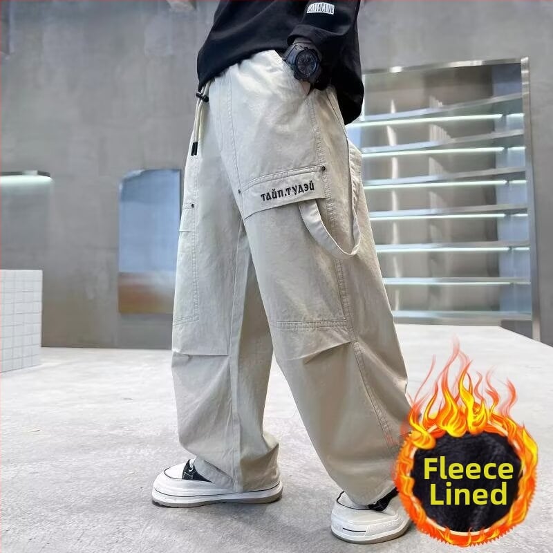 Salopete pentru copii, pantaloni largi de primăvară și vară, pantaloni casual frumoși din bumbac 2025, pantaloni de primăvară pentru copii de mărime medie și mare, subțiri