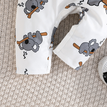 Διασυνοριακή ειδική ανοιξιάτικη και φθινοπωρινή ολόσωμη φόρμα δύο τεμαχίων με ψεύτικο σχέδιο κοάλα, μακριά πόδια καγιί, με χαριτωμένο μωρό, με σχέδιο κοάλα