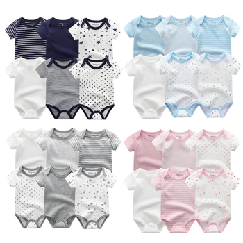 Dječji kombinezon, pamučno odijelo za puzanje, prozračna dječja kapa sa zvijezdama, pidžama kratkih rukava, odijelo od šest dijelova za novorođenče