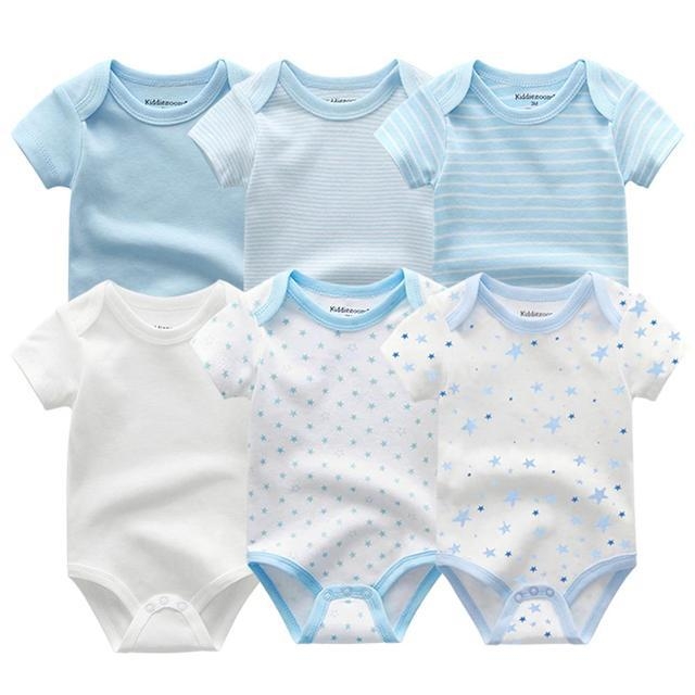 Dječji kombinezon, pamučno odijelo za puzanje, prozračna dječja kapa sa zvijezdama, pidžama kratkih rukava, odijelo od šest dijelova za novorođenče