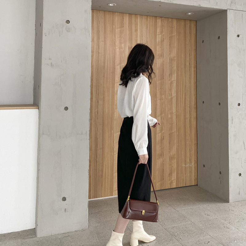 2025 m. naujo nišinio dizaino pažastų krepšys, naudotas krepšys, rankinė per petį, bagetės krepšys, madinga didmeninė prekyba krepšiais