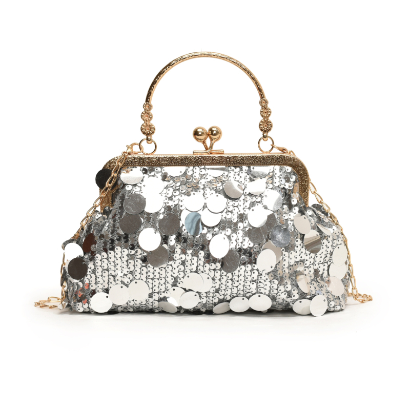 Vakarinė rankinė, vakarinė suknelė, rankinė su blizgučiais, personalizuota, europietiška ir amerikietiška, tarpvalstybinė elektroninė prekyba, retro stiliaus vestuvinė rankinė, rankinė moterims, grandinėlės formos rankinė