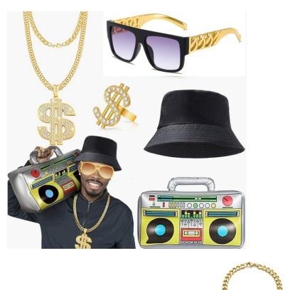 Europos ir Amerikos tarpvalstybinis hipių rokas, didelė žemė, turtinga aukso gaujos boso suknelė, perdėtai juokinga, turtingo dolerio karoliai, žiedas