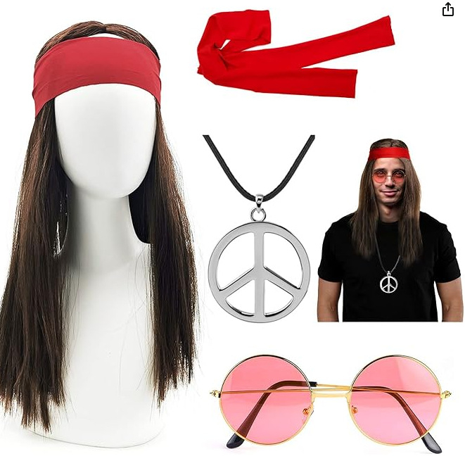 Europos ir Amerikos tarpvalstybinis hipių rokas, didelė žemė, turtinga aukso gaujos boso suknelė, perdėtai juokinga, turtingo dolerio karoliai, žiedas