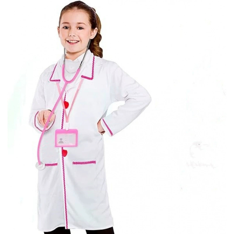 Трансграничен детски костюм за преобличане, професионален костюм за игра, детски лекар, бяла престилка, научни бели дрехи, дрехи за ангелски представления