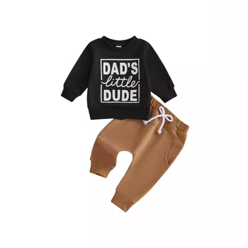 Gyermek betűnyomtatásos pulóveröltöny, közvetlen gyári szállítás