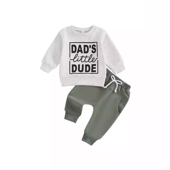 Gyermek betűnyomtatásos pulóveröltöny, közvetlen gyári szállítás