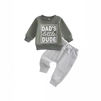 Gyermek betűnyomtatásos pulóveröltöny, közvetlen gyári szállítás