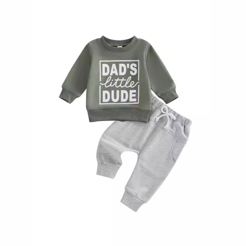 Gyermek betűnyomtatásos pulóveröltöny, közvetlen gyári szállítás