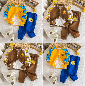 Ekskluzivno prekogranično - odijelo za dječake s crtanim printom patki za proljeće i jesen - ležerno odijelo s hlačama i printom