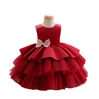 Laste printsessikleit banketikleit lilletüdruk pulmapühade lõngast koogikleit tüdruku etendusriiete kleit hulgimüük