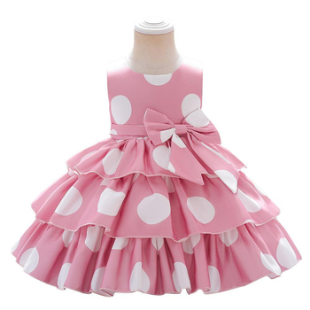 Ευρωπαϊκό και αμερικανικό παιδικό φόρεμα με κουκκίδες, φόρεμα πριγκίπισσας, φόρεμα Puffy Cake για γενέθλια κοριτσιών, φόρεμα ενός έτους για μωρά