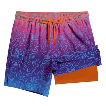 Piiriülesed populaarsed gradientidega meeste õhukesed kiiresti kuivavad rannapüksid, mis sobivad vette. Aach lühikesed püksid, neljaveerandilised kahekihilised rannapüksid.