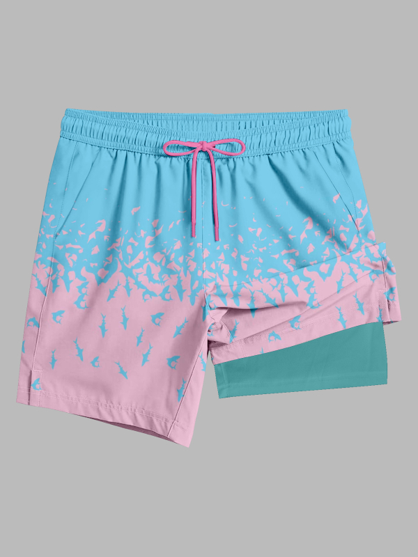 Piiriülesed populaarsed gradientidega meeste õhukesed kiiresti kuivavad rannapüksid, mis sobivad vette. Aach lühikesed püksid, neljaveerandilised kahekihilised rannapüksid.