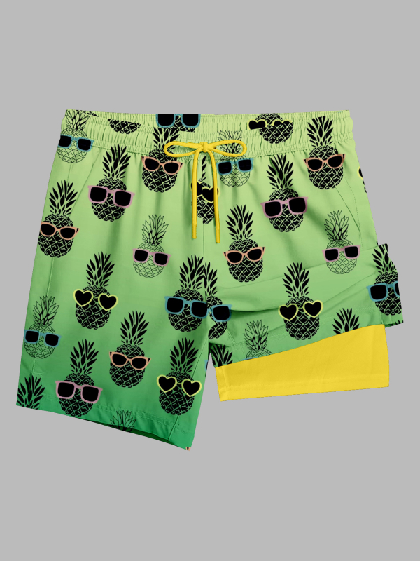 Piiriülesed populaarsed gradientidega meeste õhukesed kiiresti kuivavad rannapüksid, mis sobivad vette. Aach lühikesed püksid, neljaveerandilised kahekihilised rannapüksid.