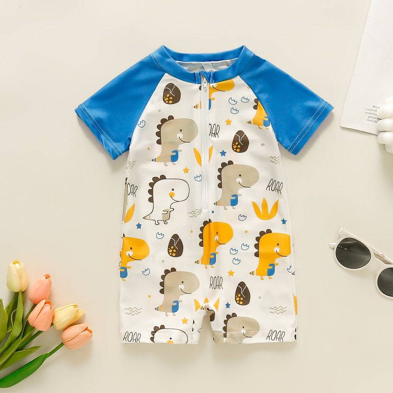 Piiriülesed laste riided tüdrukutele lilleline täisprindiga ühes tükis ujumistrikoo naiste beebi poolavatud kehaga ülikond laste ujumistrikoo 0-5T