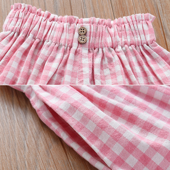 Νέα καλοκαιρινά σορτς για κορίτσια Νέα καλοκαιρινά λεπτά παιδικά πανωφόρια Western στυλ Casual μωρουδιακά χαλαρά καρό