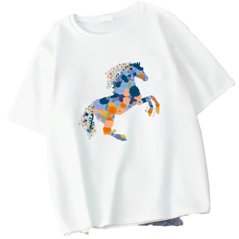 Anime Nezha Aobi Κοντομάνικο μπλουζάκι σε στυλ Χονγκ Κονγκ με κοντομάνικο μπλουζάκι, γυναικείο μπλουζάκι από μετάξι σε πάγο, ανδρικά και γυναικεία ρούχα, μόδα, all-match λευκό μπλουζάκι