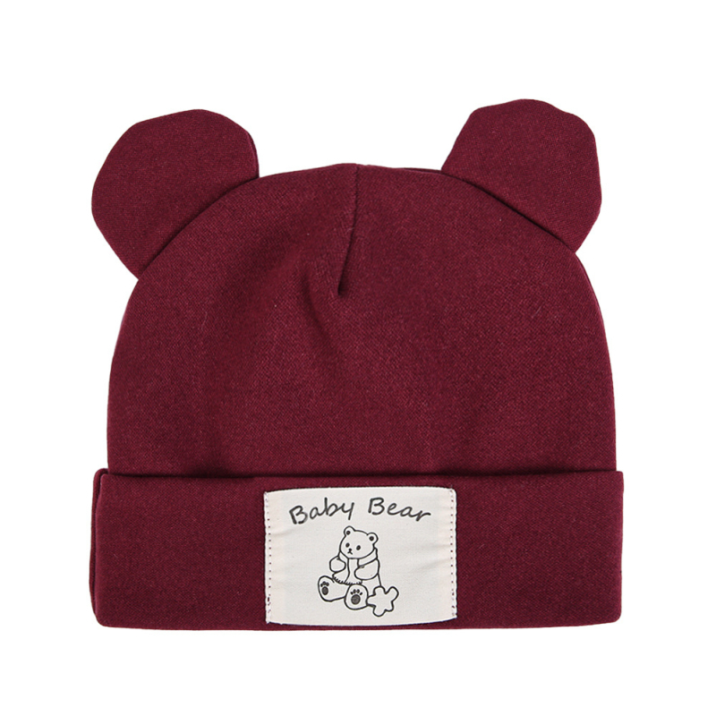 Jesenska i zimska pamučna kapa za bebe, pulover bez kostiju, kapa za bebe, fetalna kapa, zadebljana topla pletena kapa s medvjeđim ušima