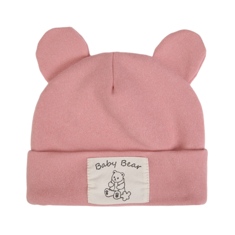 Jesenska i zimska pamučna kapa za bebe, pulover bez kostiju, kapa za bebe, fetalna kapa, zadebljana topla pletena kapa s medvjeđim ušima