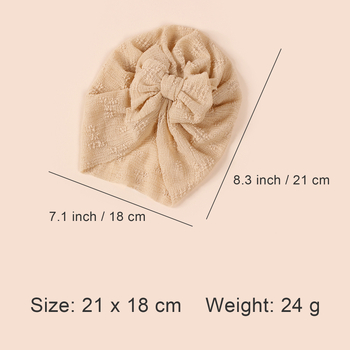 Нова европейска и американска бебешка супер мека еластична мрежеста двуслойна пуловер с панделка, трансгранична индийска шапка, детска шапка