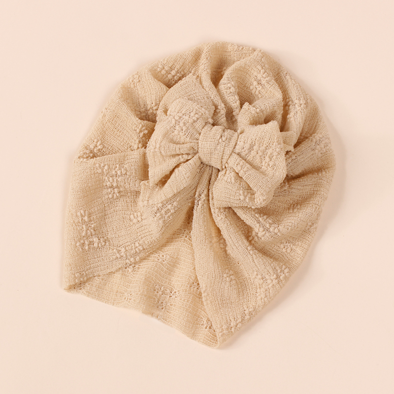 Нова европейска и американска бебешка супер мека еластична мрежеста двуслойна пуловер с панделка, трансгранична индийска шапка, детска шапка