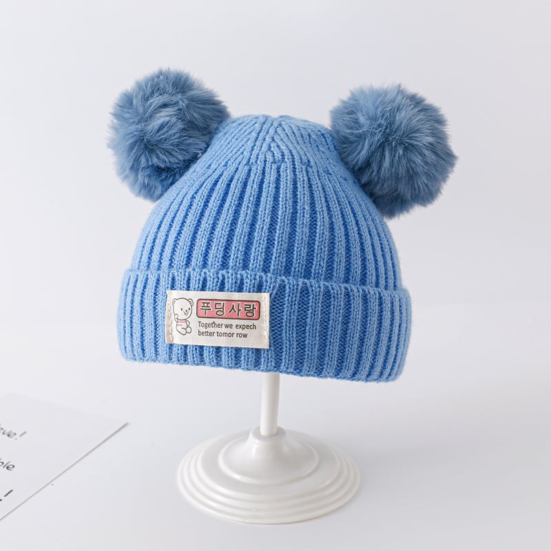 Поколение бебешка шапка есенно-зимна мъжка и дамска корейска бебешка вълнена топла плетена шапка за новородено бебе