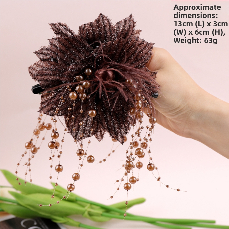 Ryškios žvaigždės upė ~ Honkongo vėjas, šviečiančios gėlės, griebtuvas, temperamentas, ryklių segtukas, tinklas, raudonplaukių plaukų demonstravimas, plaukų gėlė, plaukų aksesuarai