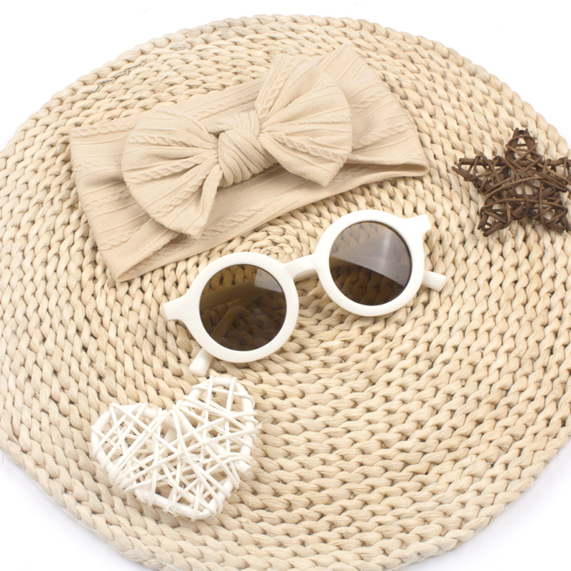 2 kom. europske i američke nove dječje trake za kosu, naočale, odijelo za bebe, široka žakard kapuljača, dječja najlonska traka za kosu s mašnom