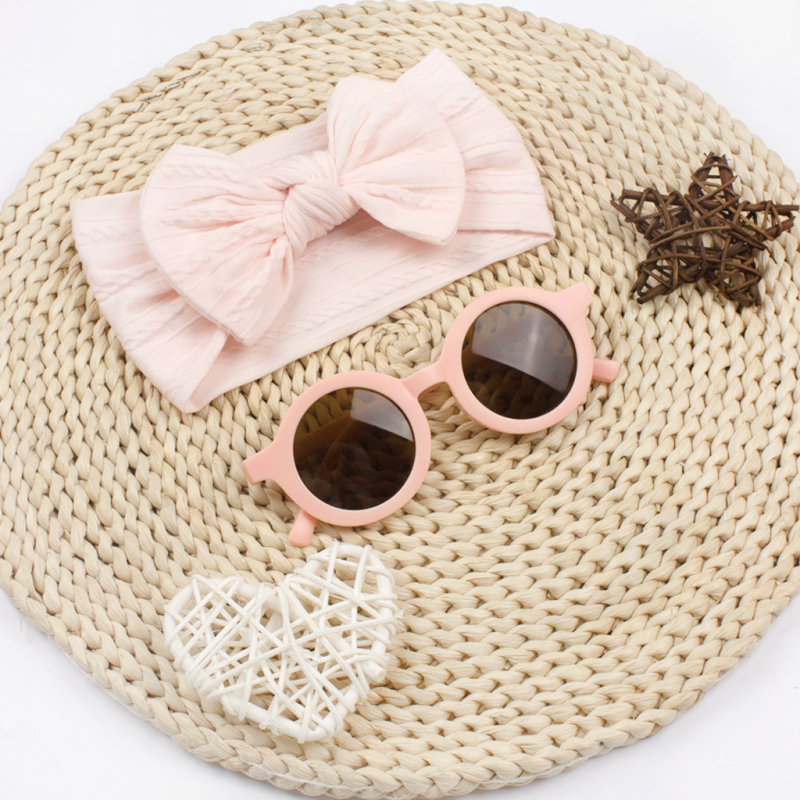 2 kom. europske i američke nove dječje trake za kosu, naočale, odijelo za bebe, široka žakard kapuljača, dječja najlonska traka za kosu s mašnom