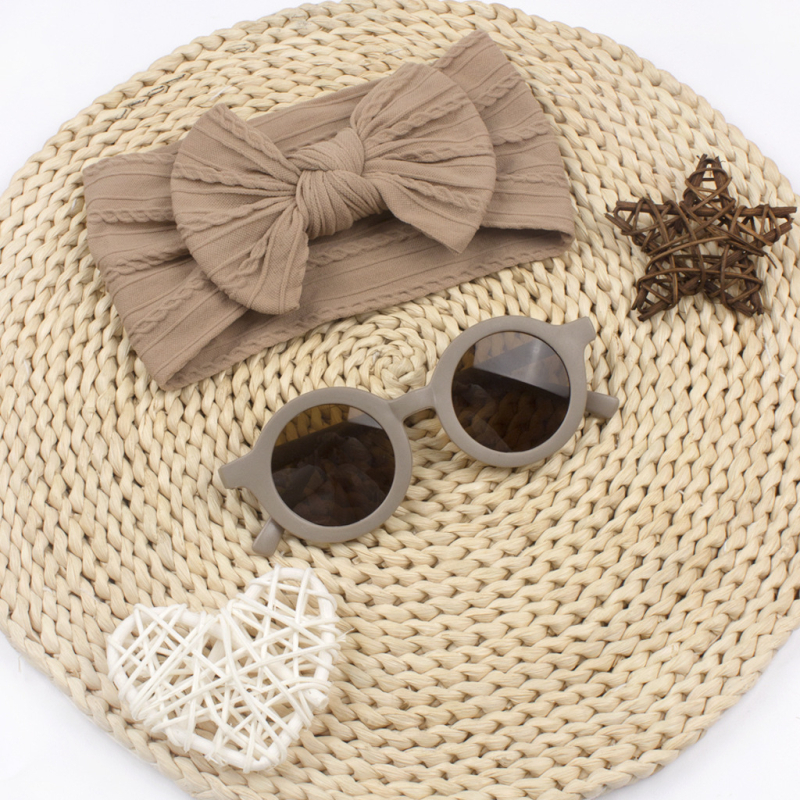 2 kom. europske i američke nove dječje trake za kosu, naočale, odijelo za bebe, široka žakard kapuljača, dječja najlonska traka za kosu s mašnom