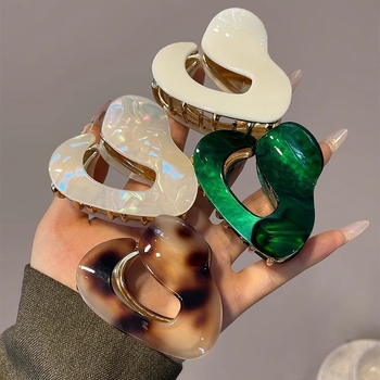 „Advanced Sense“ acto rūgšties netaisyklingo stiliaus plaukų segtukas moterims, pusiau surišamas, elegantiškas ryklio segtukas, metalinis plaukų segtukas, galvos apdangalas